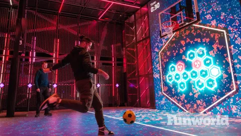glow court game on norwegian cruise line soccer