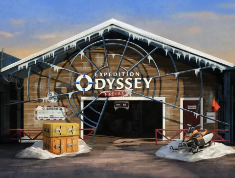 SeaWorld's new facade for the Fire and Ice Exterior