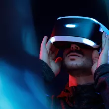 Young Male experiencing VR