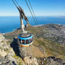 Gondola near Africa coastline