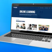 Learning Library on laptop