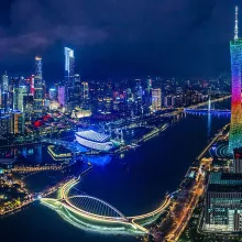 Guangzhou China Night Skyline