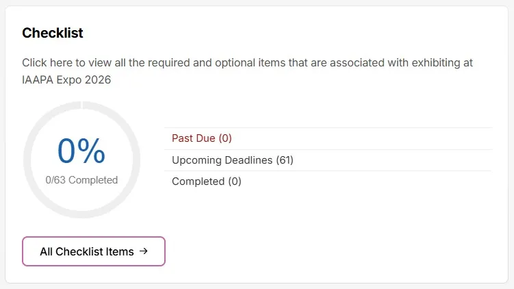 MYS Checklist Widget