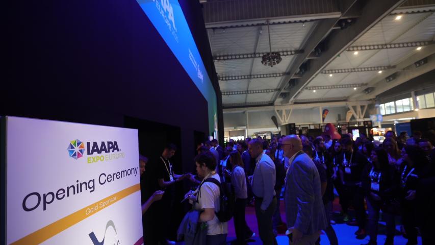 Attendees entering the IAAPA Expo Europe Opening Ceremony Venue