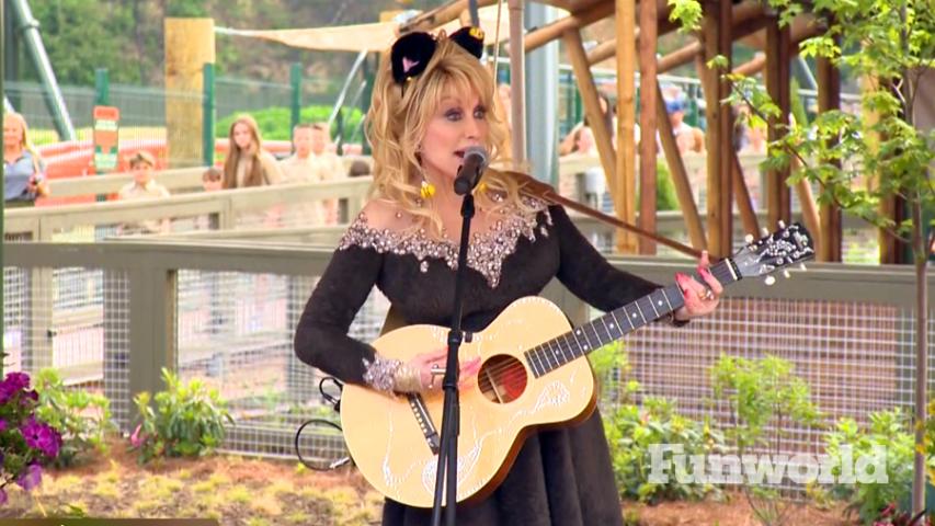 dolly parton at dollywood big bear mountain opening day
