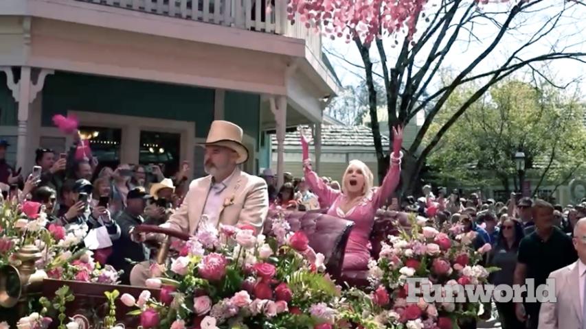 dolly parton at dollywood opening day parade